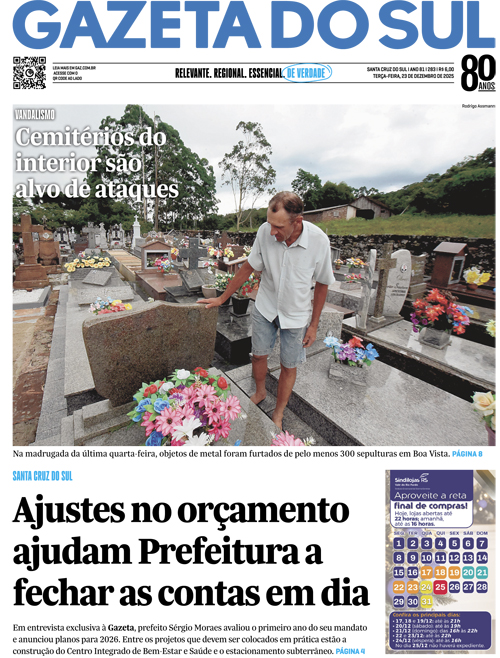 Jornal Gazeta do Sul | 283 -
Ano 81 | 2025-12-23