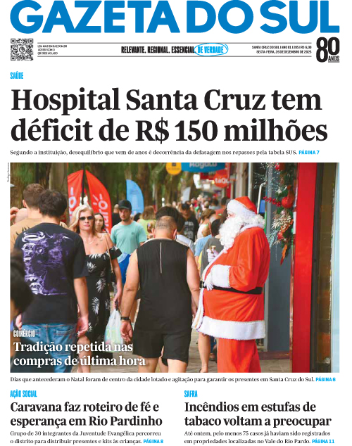 Jornal Gazeta do Sul | 285 -
Ano 81 | 2025-12-26
