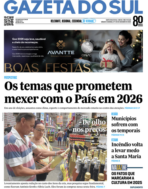 Jornal Gazeta do Sul | 286 -
Ano 81 | 2025-12-27