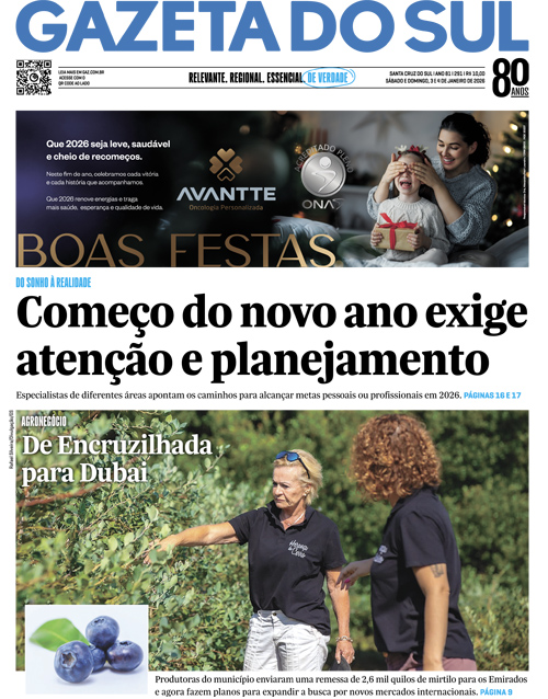 Jornal Gazeta do Sul | 291 -
Ano 81 | 2026-01-03