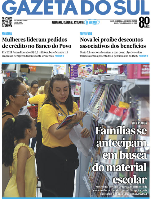 Jornal Gazeta do Sul | 295 -
Ano 81 | 2026-01-08
