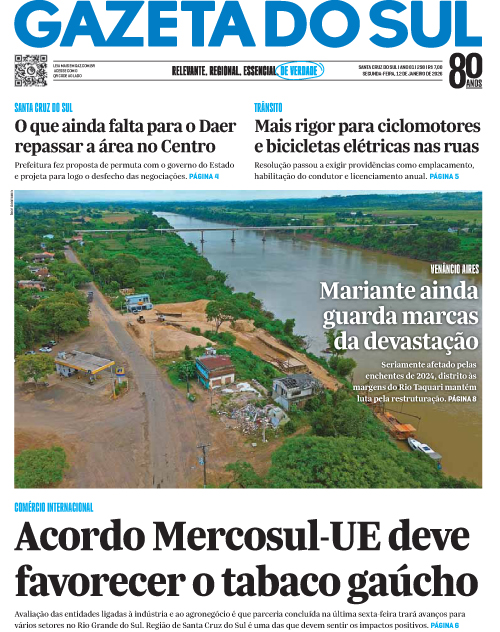 Jornal Gazeta do Sul | 298 -
Ano 81 | 2026-01-12