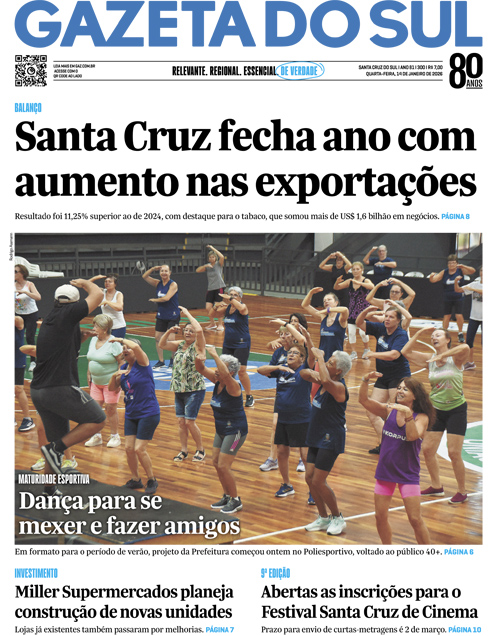 Jornal Gazeta do Sul | 300 -
Ano 81 | 2026-01-14