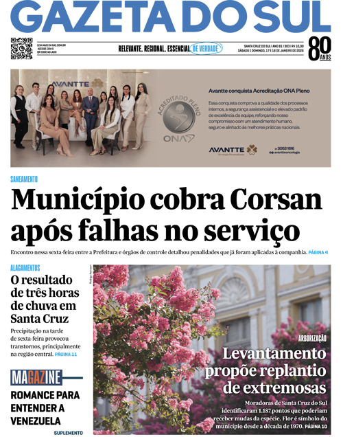 Jornal Gazeta do Sul | 303 -
Ano 81 | 2026-01-17