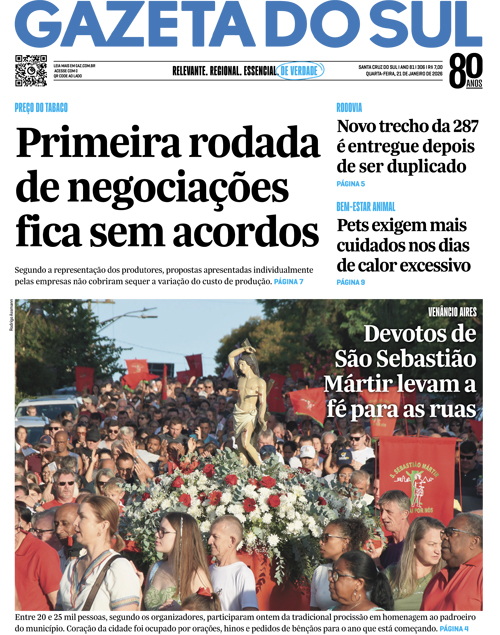 Jornal Gazeta do Sul | 306 -
Ano 81 | 2026-01-21