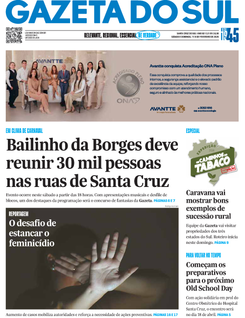 Jornal Gazeta do Sul | 12 -
Ano 82 | 2026-02-07
