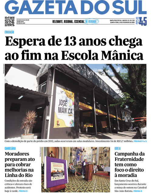 Jornal Gazeta do Sul | 21 -
Ano 82 | 2026-02-19