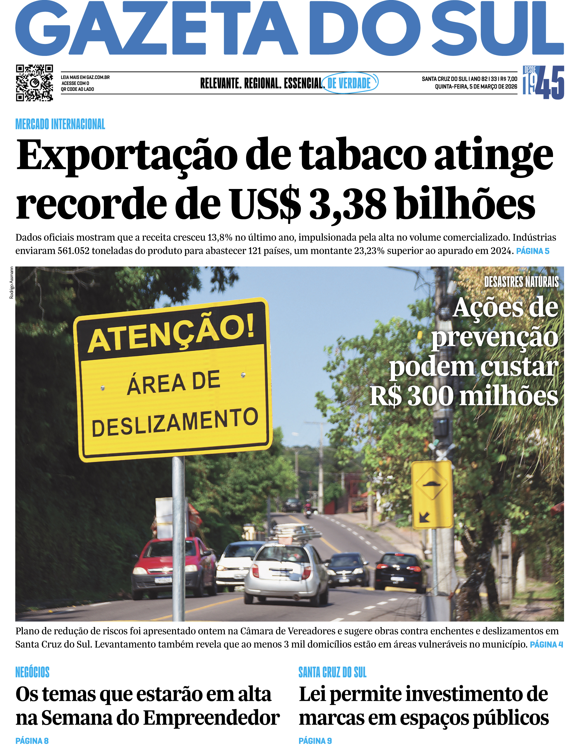 Jornal Gazeta do Sul | 33 -
Ano 82 | 2026-03-05