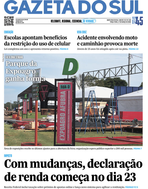 Jornal Gazeta do Sul | 43 -
Ano 82 | 2026-03-17