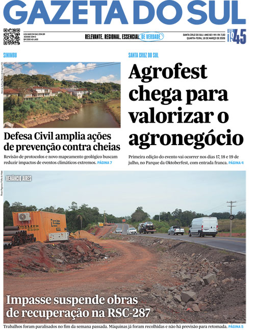 Jornal Gazeta do Sul | 44 -
Ano 82 | 2026-03-18