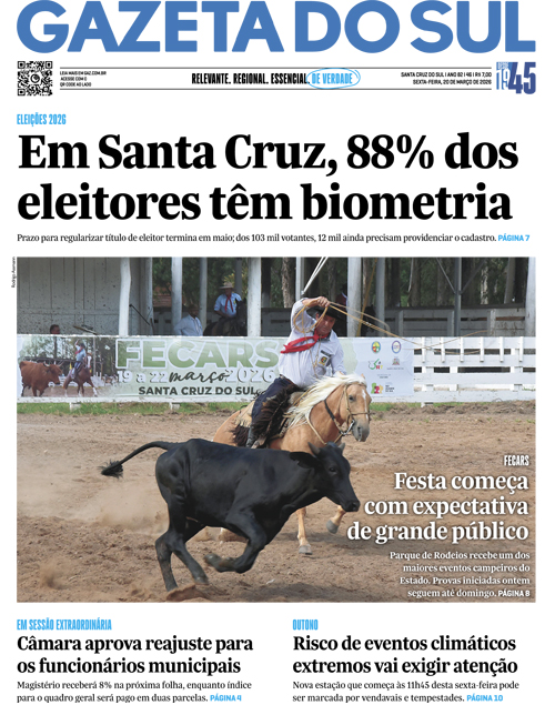 Jornal Gazeta do Sul | 46 -
Ano 82 | 2026-03-20