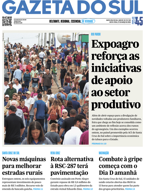 Jornal Gazeta do Sul | 52 -
Ano 82 | 2026-03-27