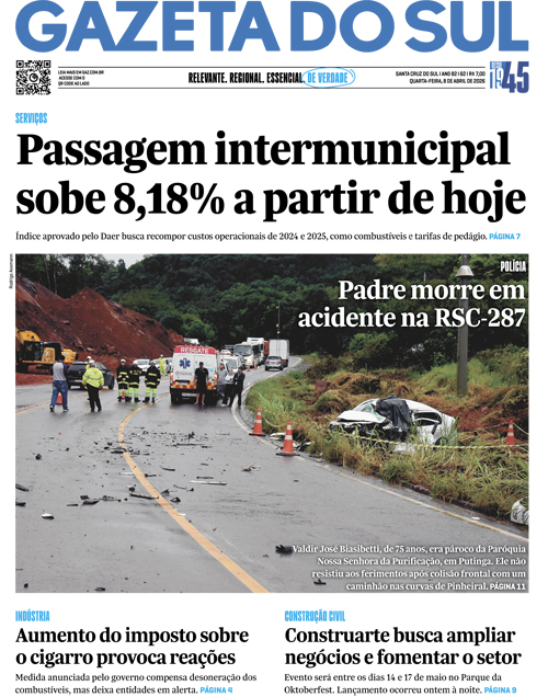 Jornal Gazeta do Sul | 62 -
Ano 82 | 2026-04-08