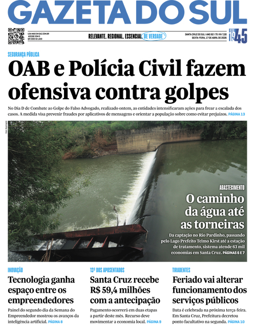 Jornal Gazeta do Sul | 70 -
Ano 82 | 2026-04-17