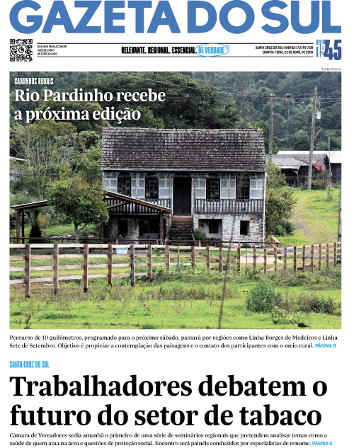 Jornal Gazeta do Sul | 73 -
Ano 82 | 2026-04-22