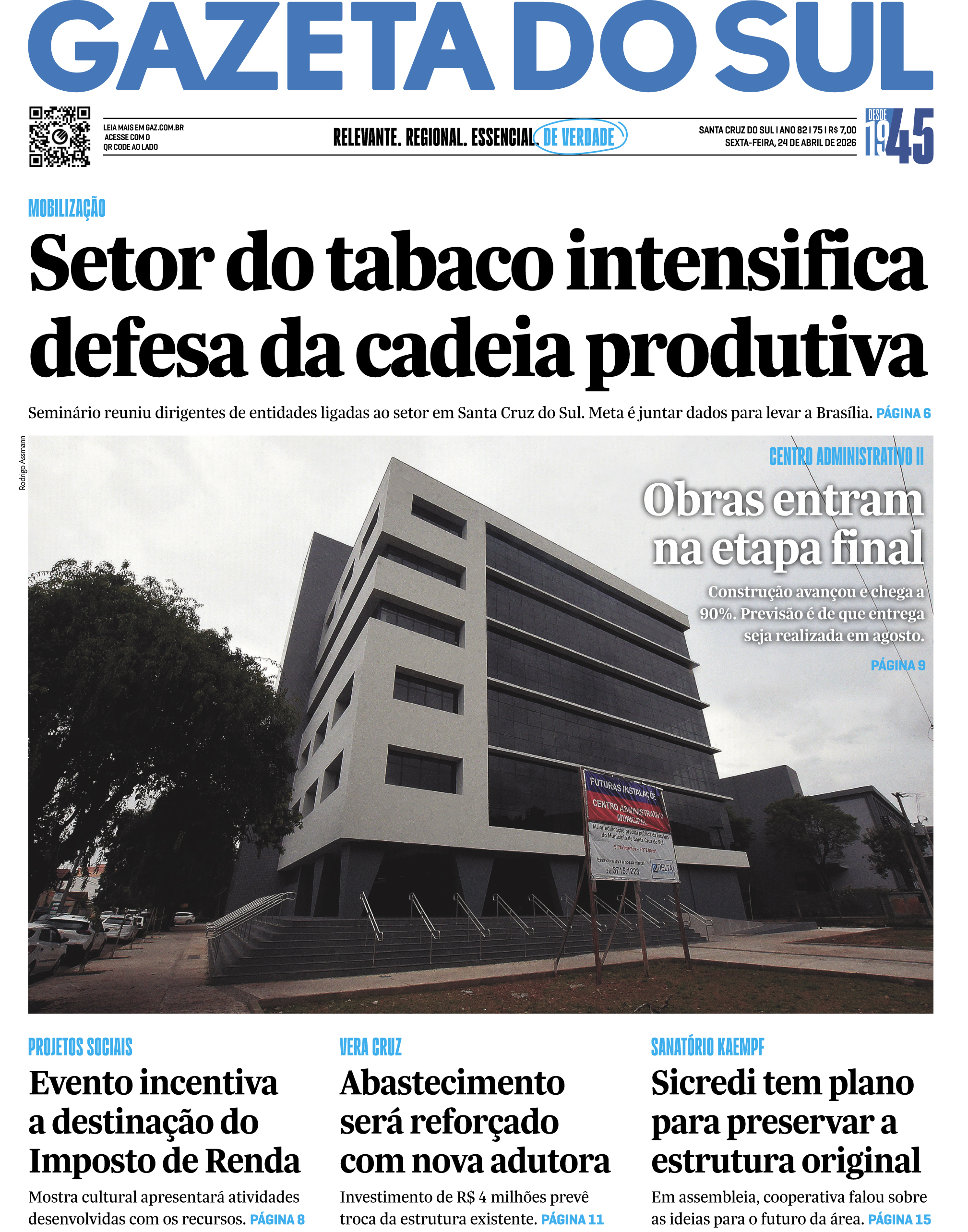 Jornal Gazeta do Sul | 75 -
Ano 82 | 2026-04-24