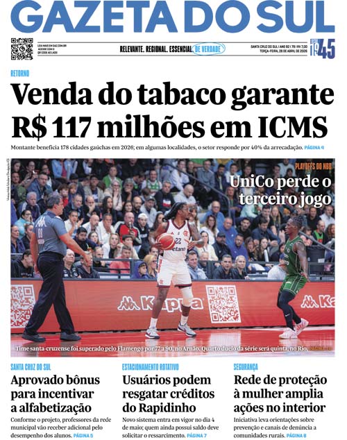 Jornal Gazeta do Sul | 78 -
Ano 82 | 2026-04-28