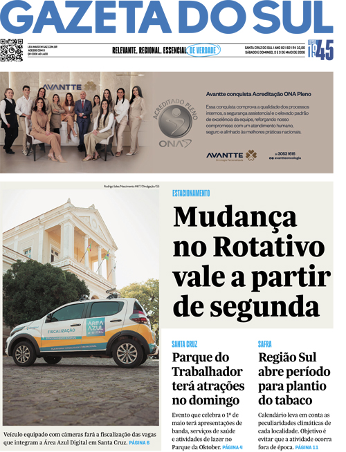 Jornal Gazeta do Sul | 82 -
Ano 82 | 2026-05-02