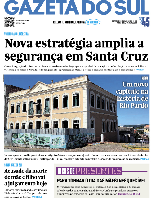 Jornal Gazeta do Sul | 86 -
Ano 82 | 2026-05-07