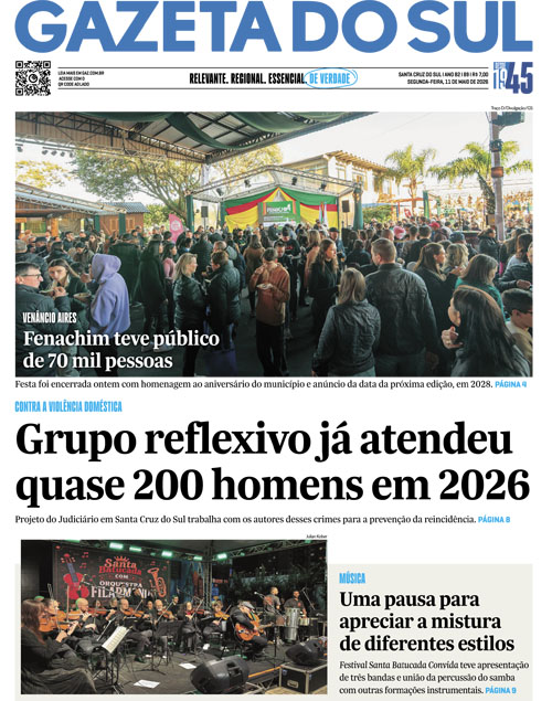 Jornal Gazeta do Sul | 89 -
Ano 82 | 2026-05-11