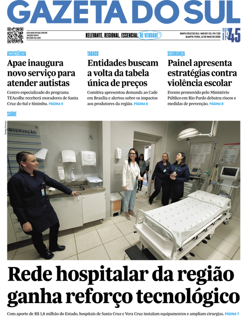 Jornal Gazeta do Sul | 91 -
Ano 82 | 2026-05-13