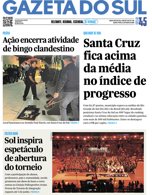 Jornal Gazeta do Sul | 98 -
Ano 82 | 2026-05-21
