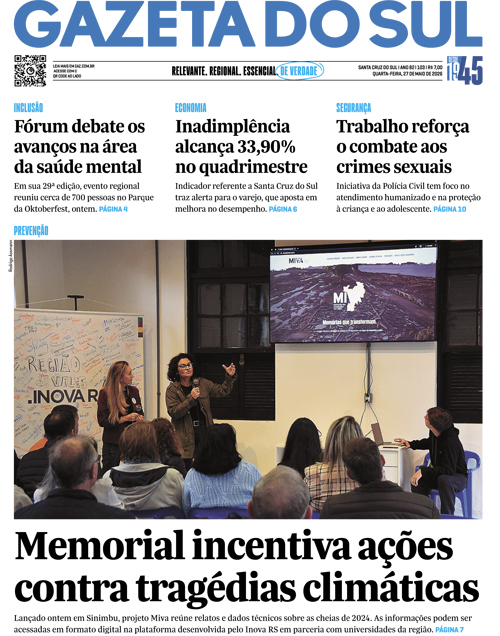 Jornal Gazeta do Sul | 103 -
Ano 82 | 2026-05-27
