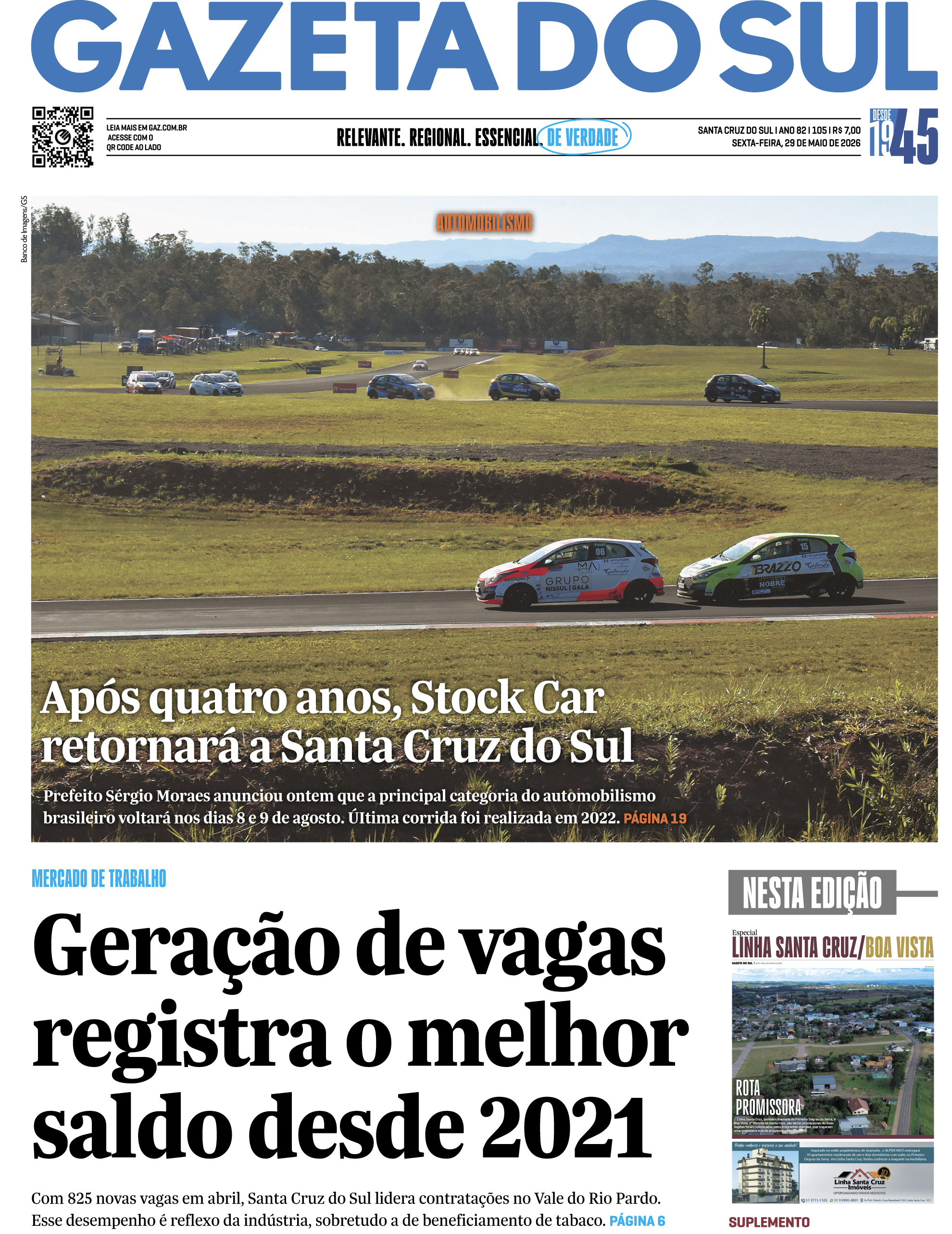 Jornal Gazeta do Sul | 105 -
Ano 82 | 2026-05-29