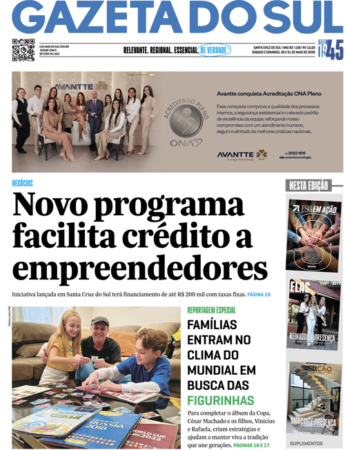Jornal Gazeta do Sul | 106 -
Ano 82 | 2026-05-30