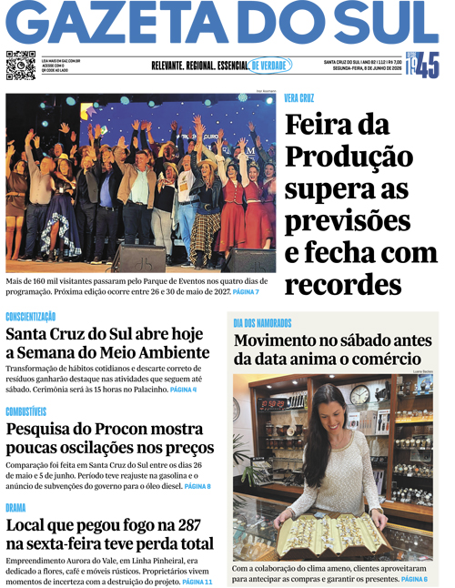 Jornal Gazeta do Sul | 112 -
Ano 82 | 2026-06-08