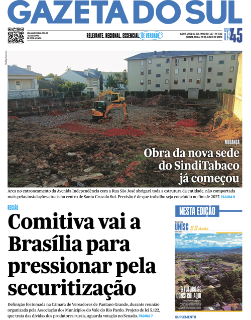 Jornal Gazeta do Sul | 127 -
Ano 82 | 2026-06-25