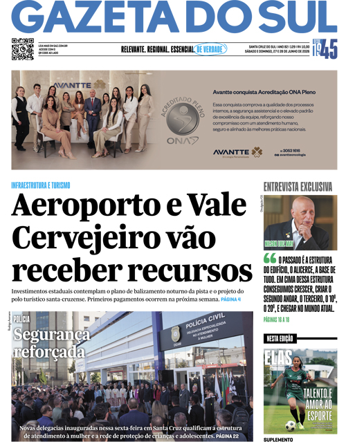Jornal Gazeta do Sul | 129 -
Ano 82 | 2026-06-27