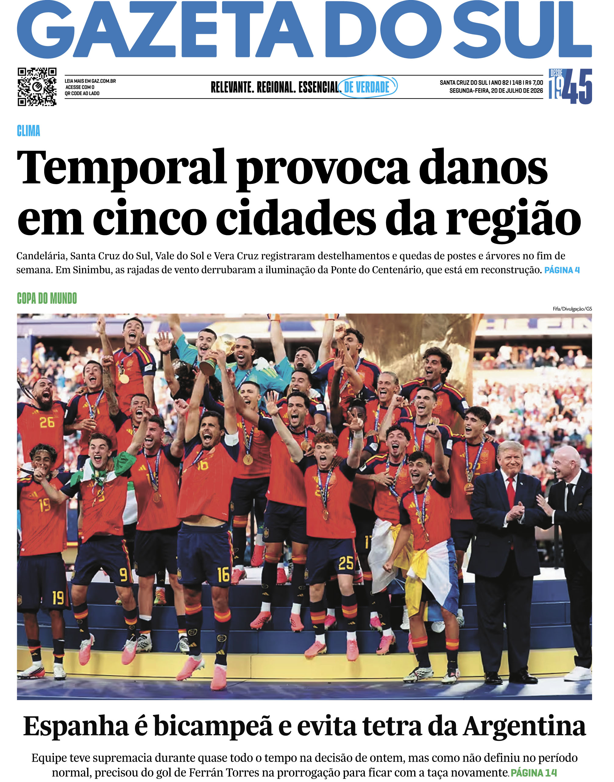 Jornal Gazeta do Sul | 148 -
Ano 82 | 2026-07-20