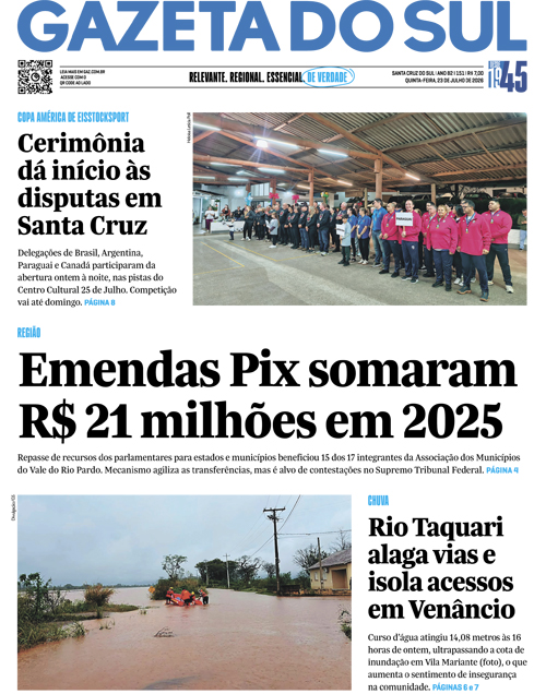 Jornal Gazeta do Sul | 151 -
Ano 82 | 2026-07-23