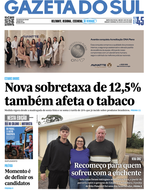 Jornal Gazeta do Sul | 153 -
Ano 82 | 2026-07-25