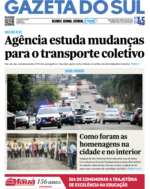 Jornal Gazeta do Sul | 154 -
Ano 82 | 2026-07-27