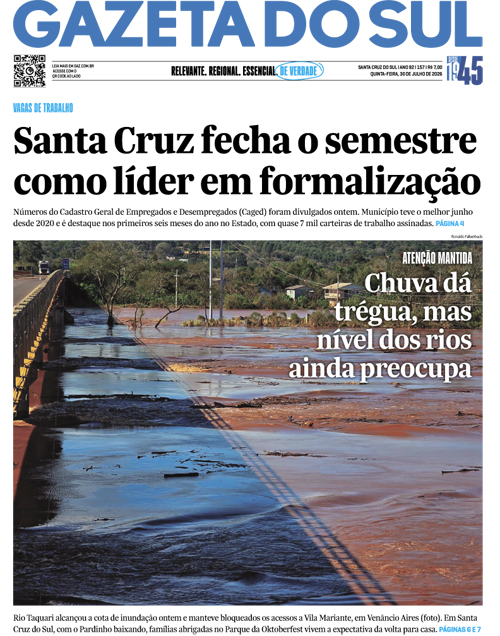 Jornal Gazeta do Sul | 157 -
Ano 82 | 2026-07-30