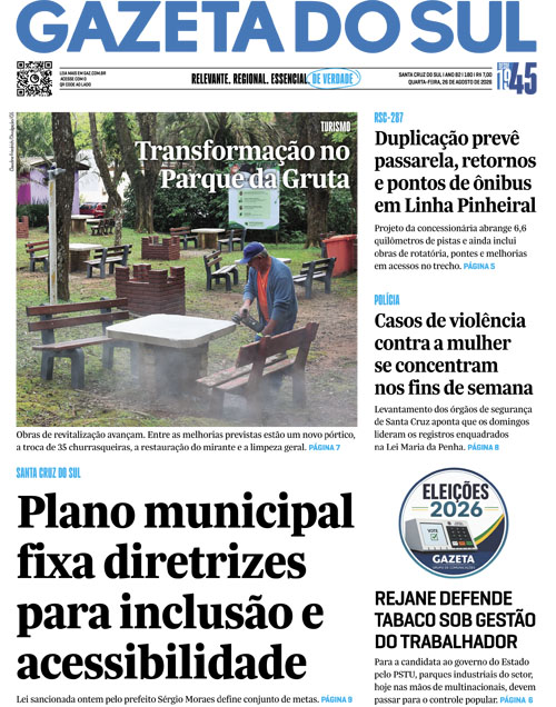 Jornal Gazeta do Sul | 180 -
Ano 82 | 2026-08-26