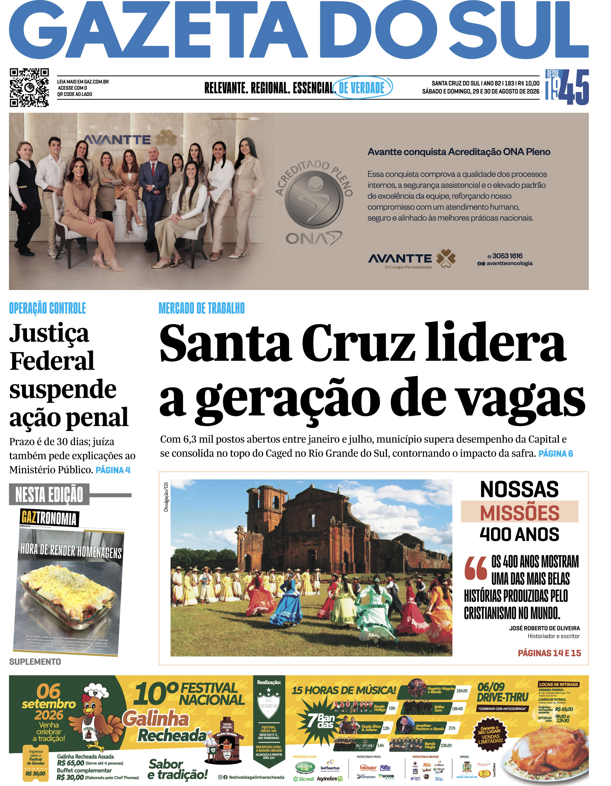 Jornal Gazeta do Sul | 183 -
Ano 82 | 2026-08-29