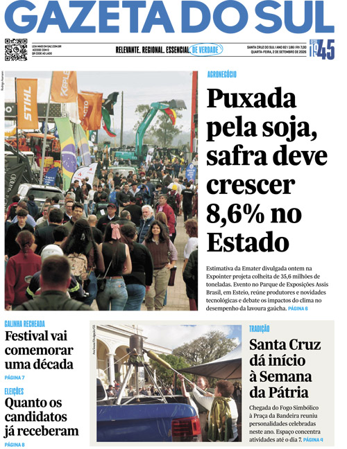 Jornal Gazeta do Sul | 185 -
Ano 82 | 2026-09-02