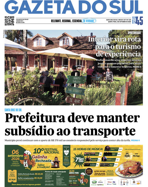 Jornal Gazeta do Sul | 187 -
Ano 82 | 2026-09-03