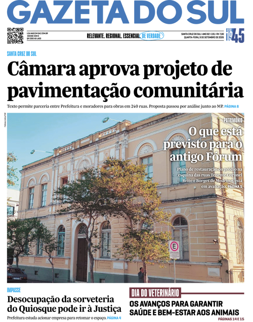 Jornal Gazeta do Sul | 191 -
Ano 82 | 2026-09-09