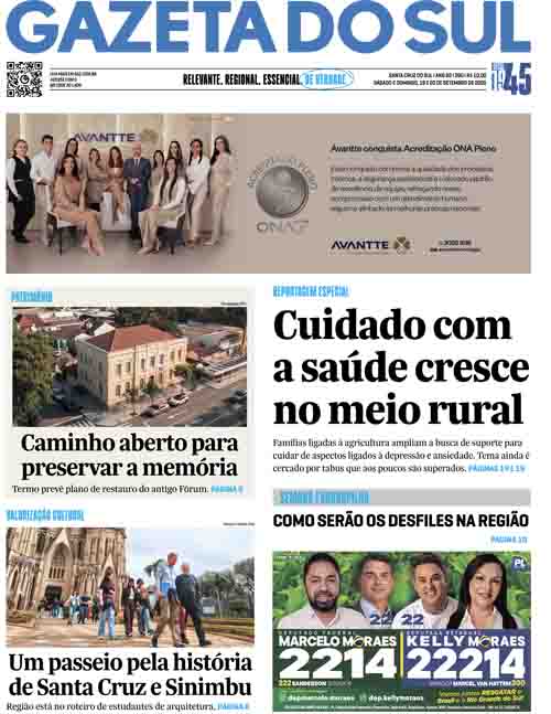 Jornal Gazeta do Sul | 200 -
Ano 82 | 2026-09-19