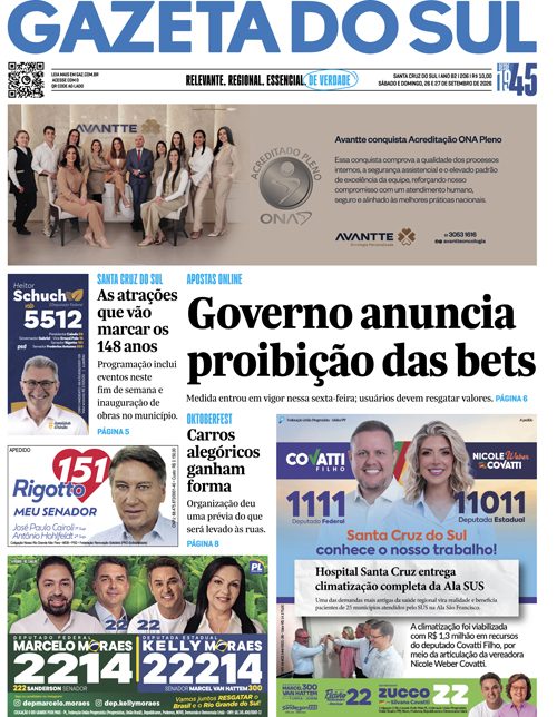 Jornal Gazeta do Sul | 206 -
Ano 82 | 2026-09-26
