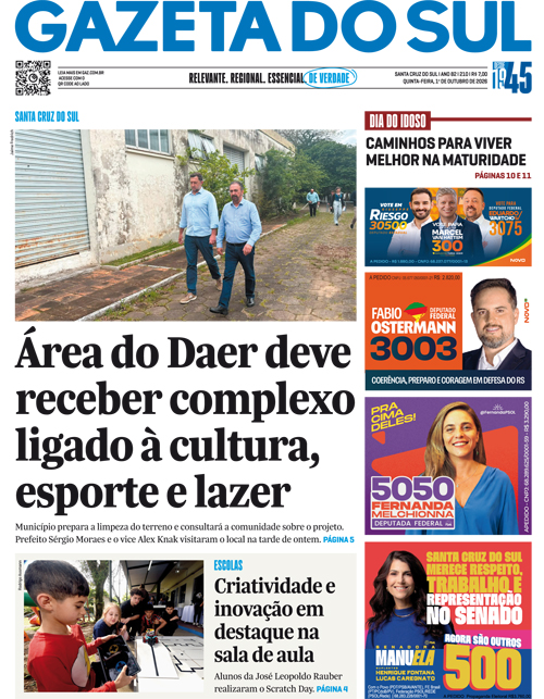 Jornal Gazeta do Sul | 210 -
Ano 82 | 2026-10-01