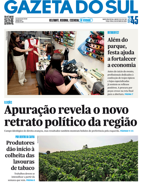 Jornal Gazeta do Sul | 214 -
Ano 82 | 2026-10-06